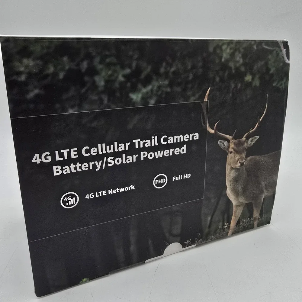 4G Cellular Trail‎ Camera Solar 2K HD Live View Night Vision Motion IP66
